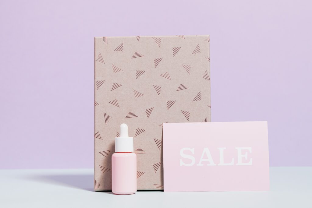 cute pink product packaging